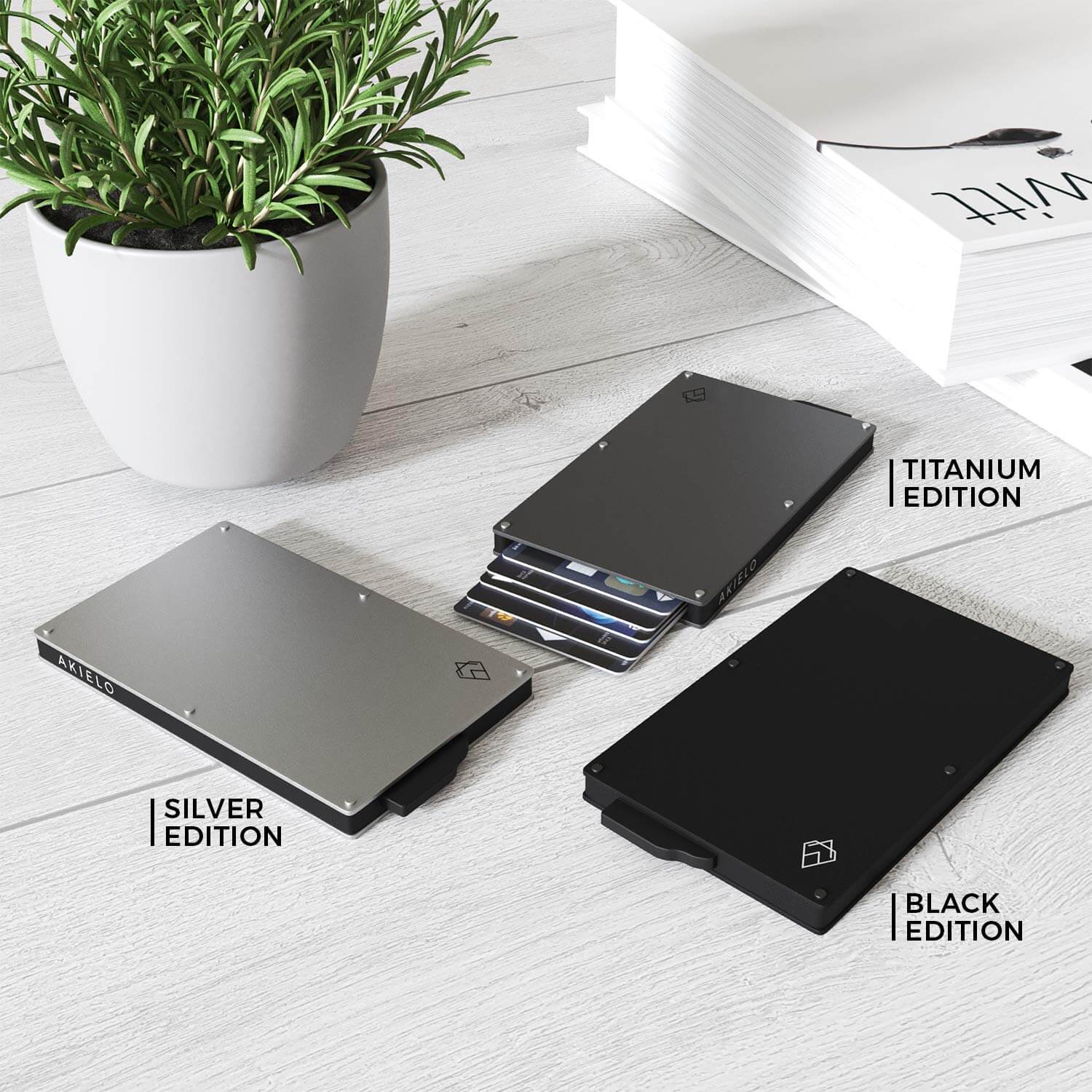 Card Holder – Slim Minimalist Metal Wallet with Contactless Protection